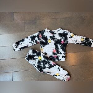 Flowers by Zoe Black and White Tie-Dye Kids Set